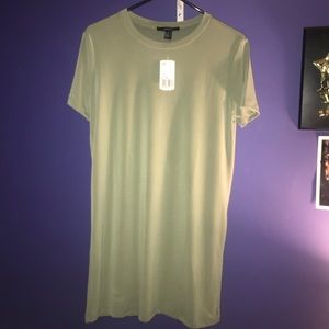 Forever 21 Green T-Shirt Dress